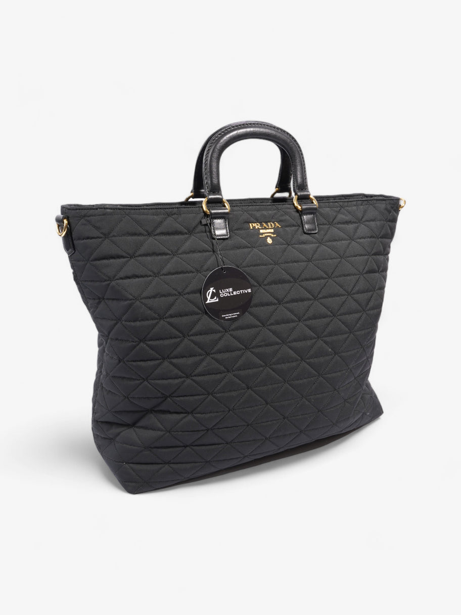 Prada Tessuto Quilted Tote Black Nylon Image 9