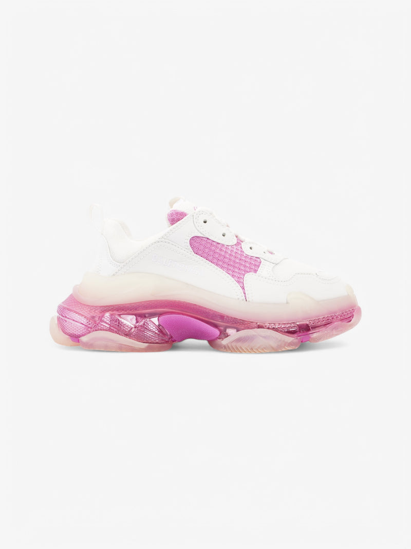  Balenciaga Triple S Clear Sole White  / Pink Mesh EU 38 UK 5