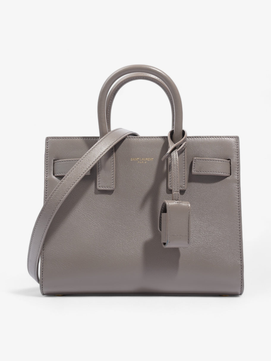 Saint Laurent Sac De Jour Grey Leather Nano Image 1