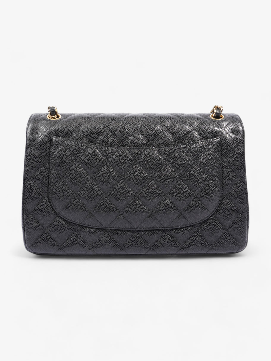 Classic Double Flap Black Caviar Leather Jumbo Image 4