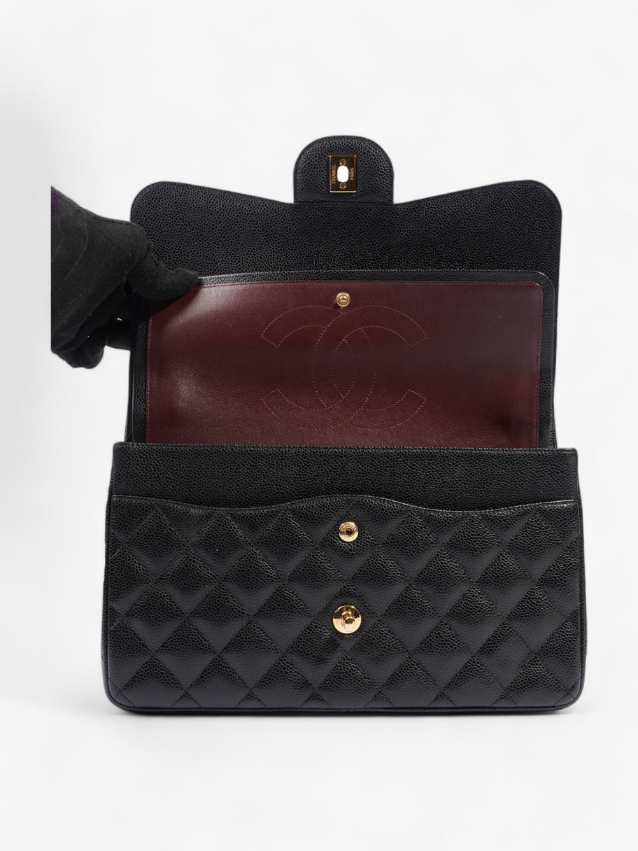 Classic Double Flap Black Caviar Leather Jumbo Image 8