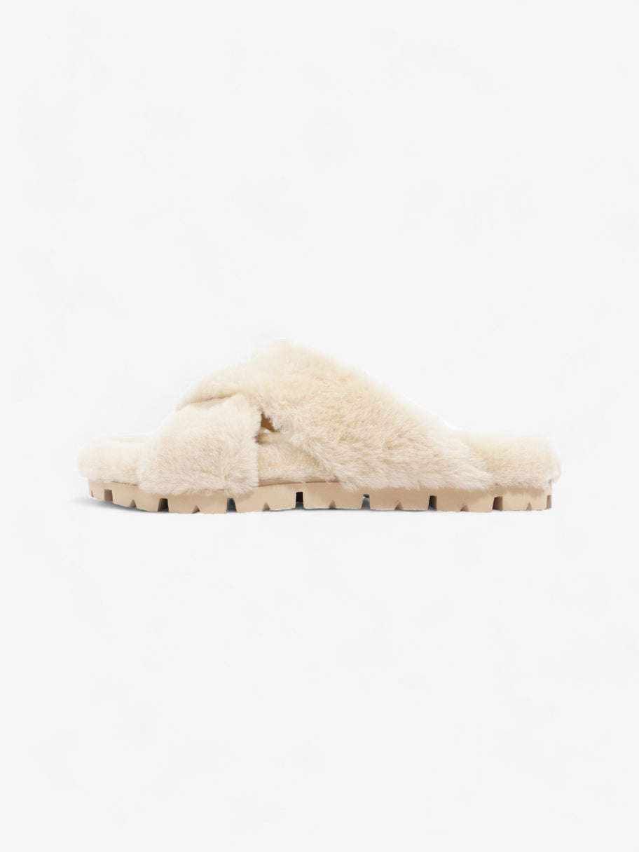 Prada Shearling Sandals Beige Shearling EU 40 UK 7 Image 5