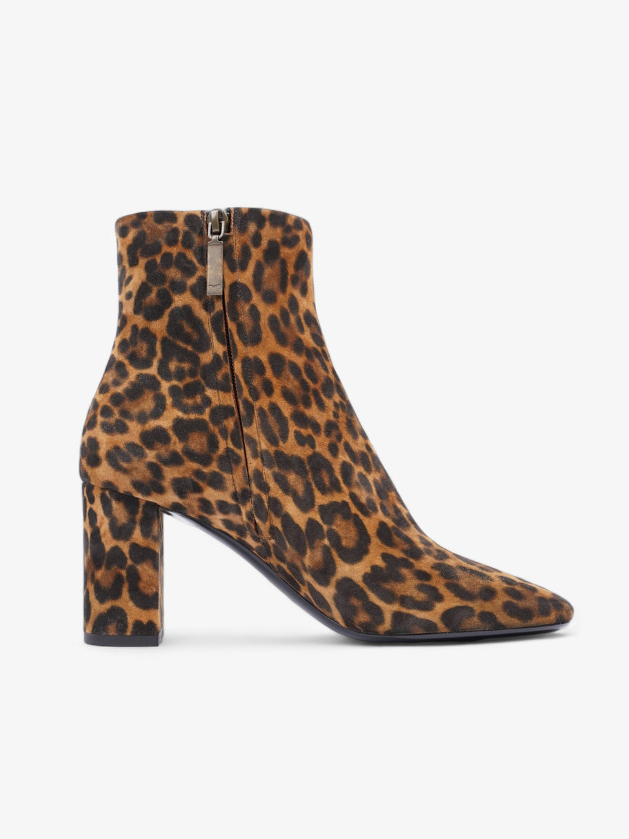 Saint Laurent Lou Ankle Boots 75 Leopard Print Suede EU 39 UK 6 Image 4