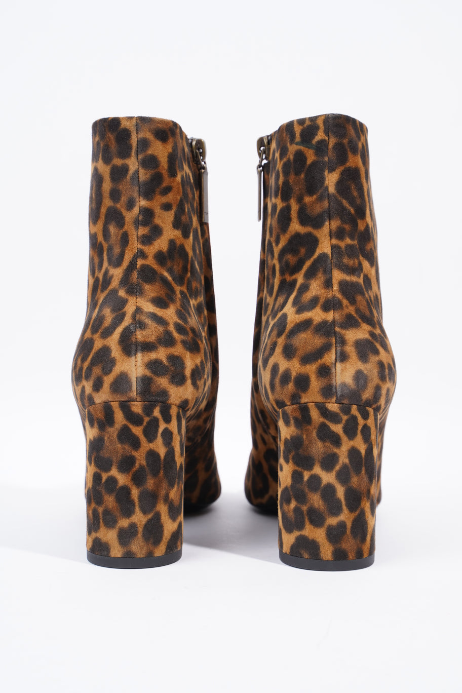 Saint Laurent Lou Ankle Boots 75 Leopard Print Suede EU 39 UK 6 Image 6