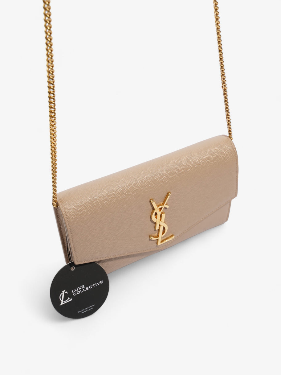 Saint Laurent Uptown Chain Wallet Nude Leather Image 9