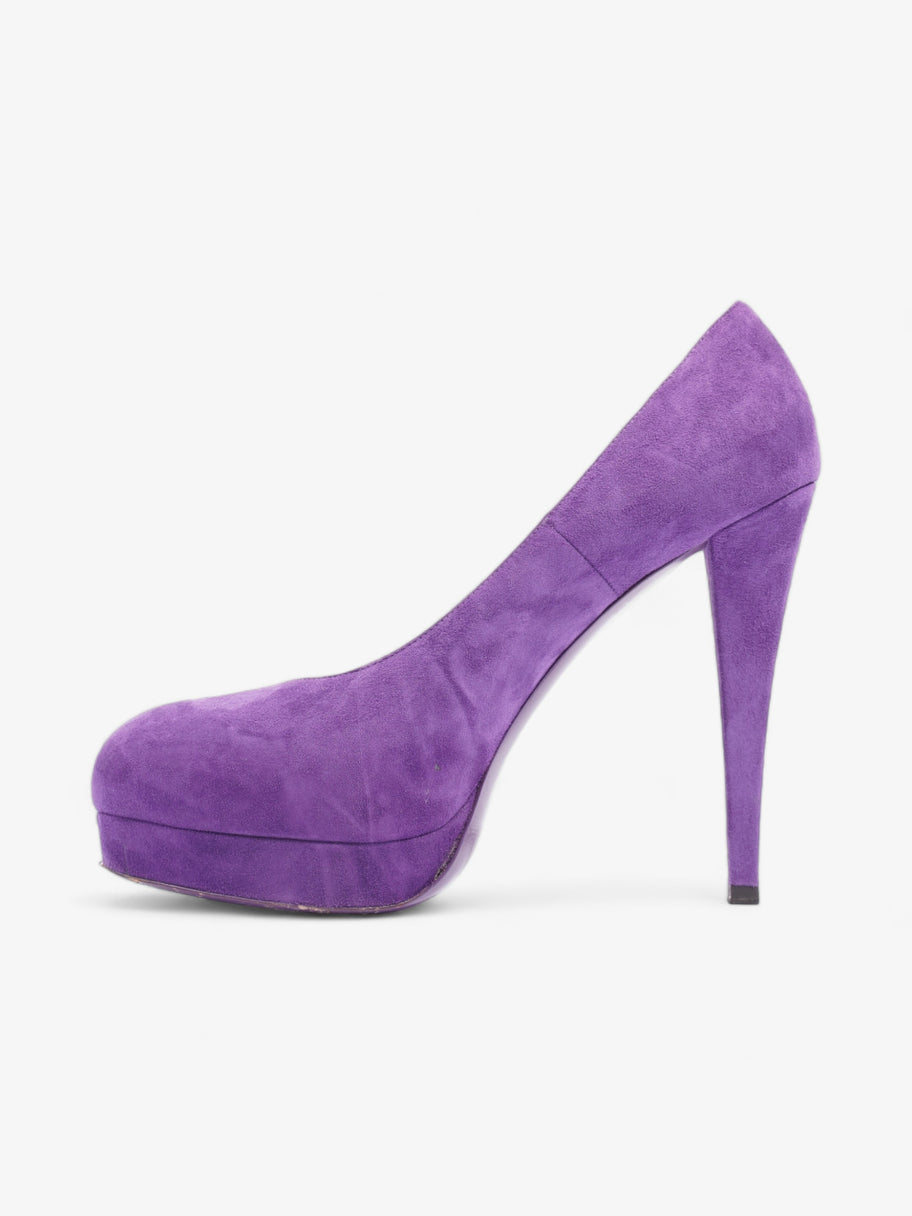 Saint Laurent Gaby Pump 125mm Purple Suede EU 38 UK 5 Image 3