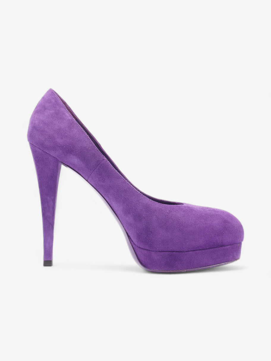 Saint Laurent Gaby Pump 125mm Purple Suede EU 38 UK 5 Image 4