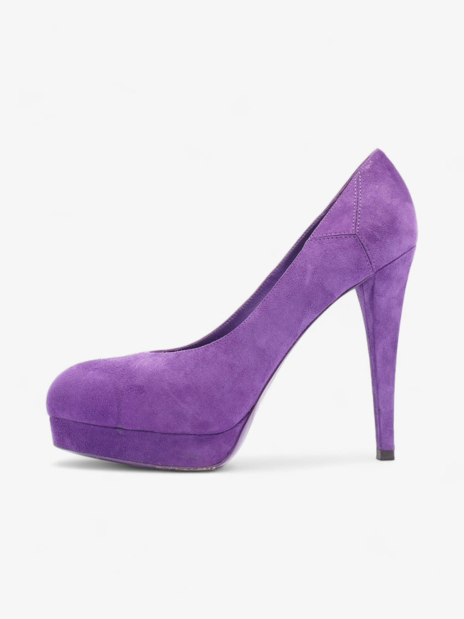 Saint Laurent Gaby Pump 125mm Purple Suede EU 38 UK 5 Image 5