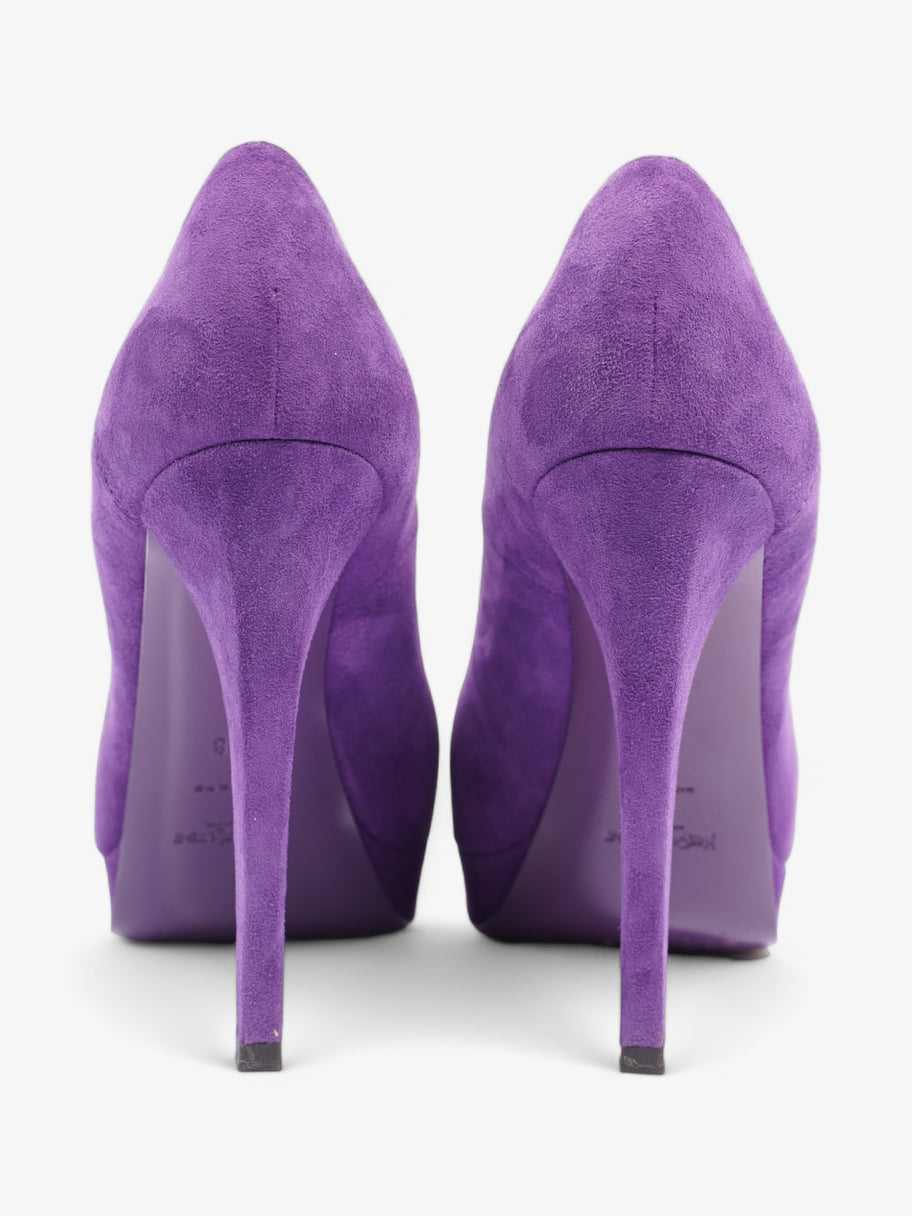 Saint Laurent Gaby Pump 125mm Purple Suede EU 38 UK 5 Image 6