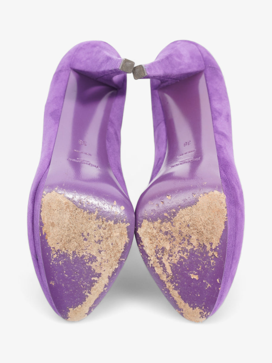 Saint Laurent Gaby Pump 125mm Purple Suede EU 38 UK 5 Image 7