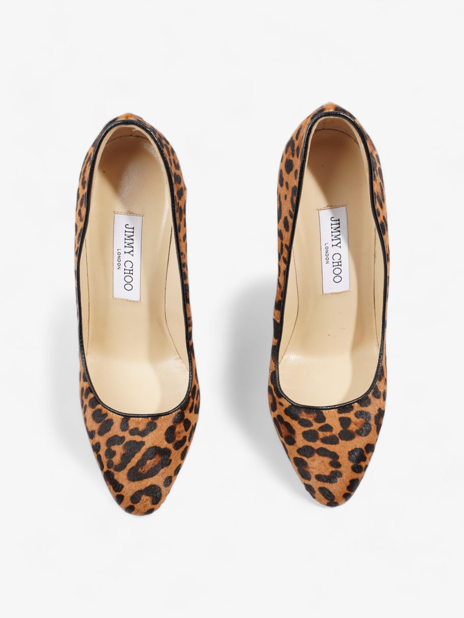 Jimmy Choo Court Heels 120mm Leopard Print Calf Hair EU 38 UK 5 Image 8