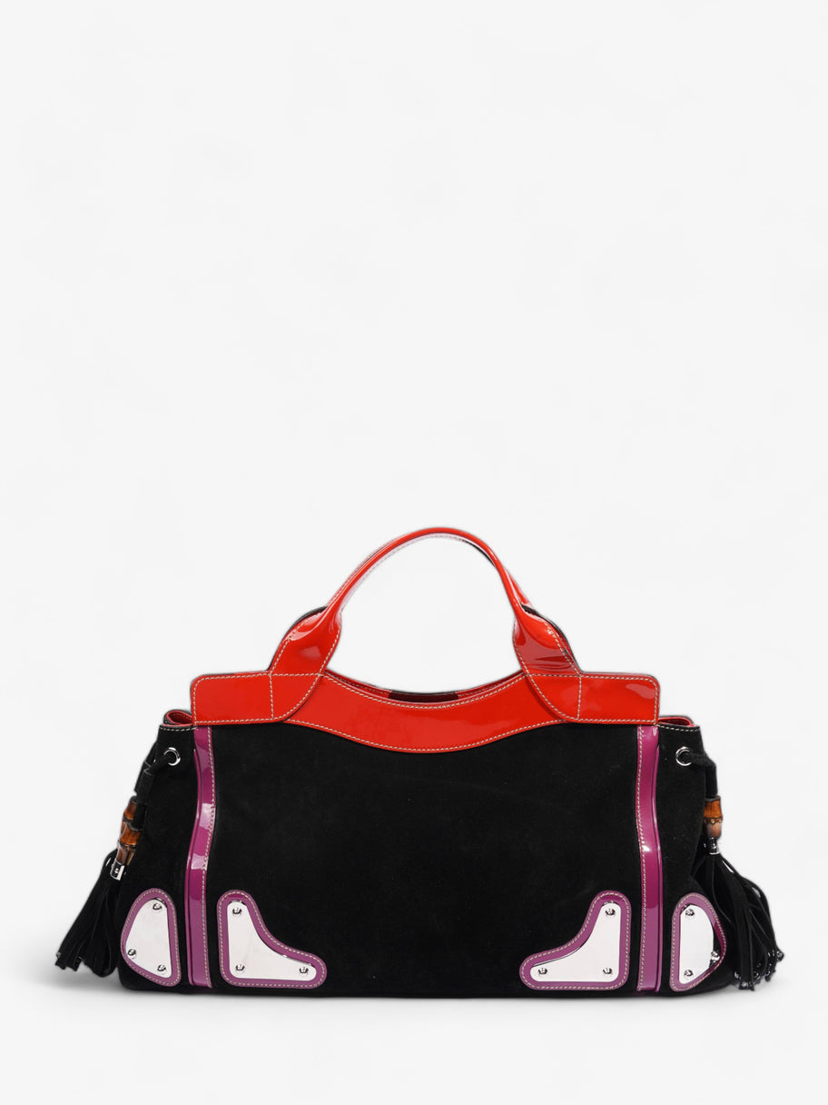 Race Tote Black / Purple / Red Suede Medium Image 3