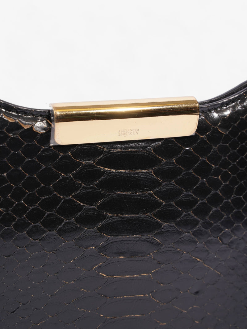  Alexander McQueen Squeeze It Clutch Bag Black Python