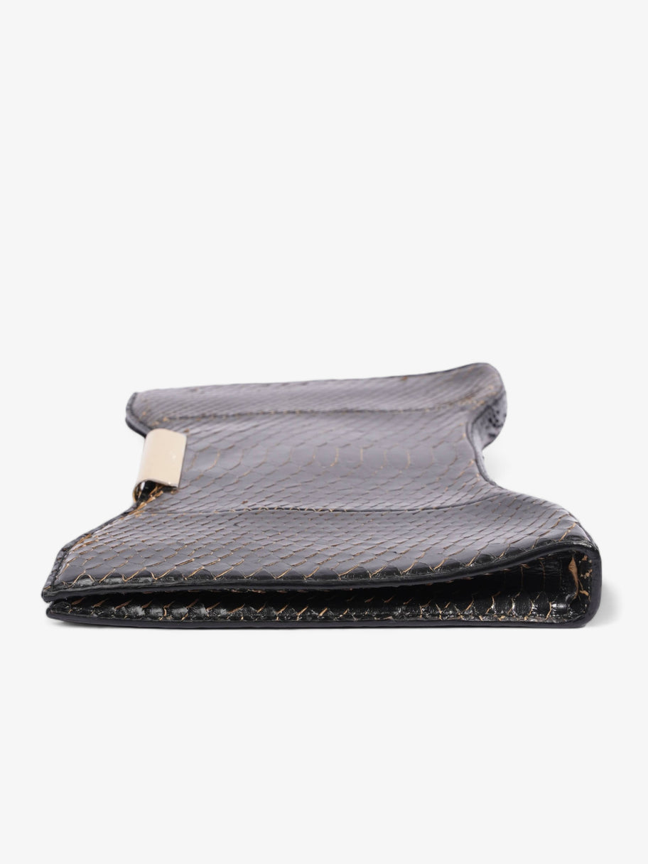 Alexander McQueen Squeeze It Clutch Bag Black Python Image 3