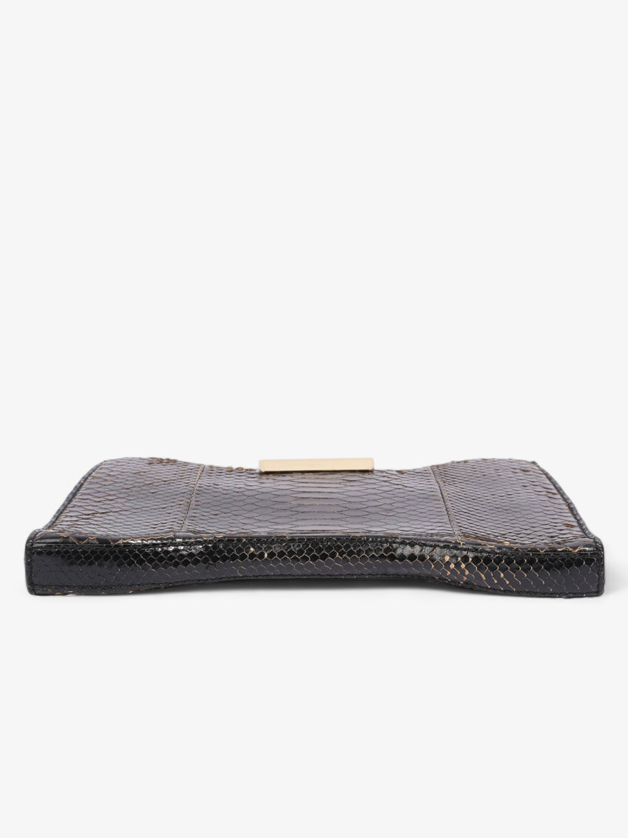 Alexander McQueen Squeeze It Clutch Bag Black Python Image 5