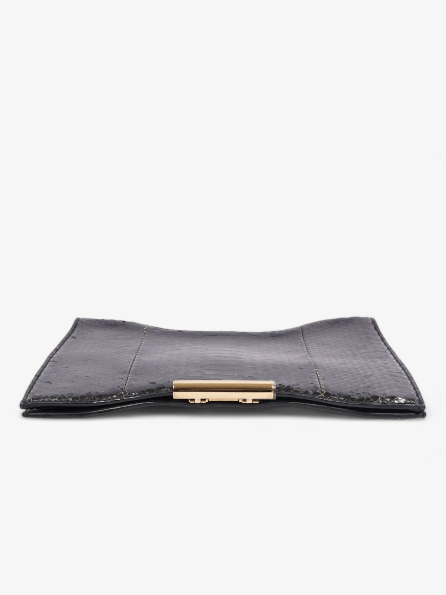 Alexander McQueen Squeeze It Clutch Bag Black Python Image 6