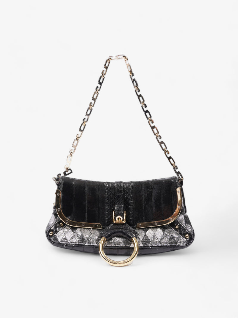  Dolce and Gabbana Clutch Black / Silver Leather