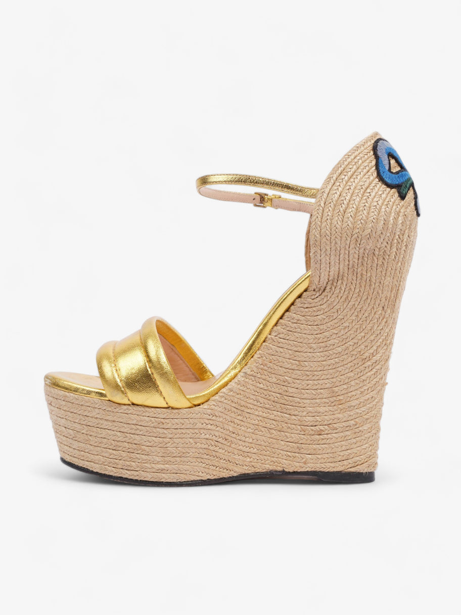 Wedge Gold Raffia EU 38.5 UK 5.5 Image 15