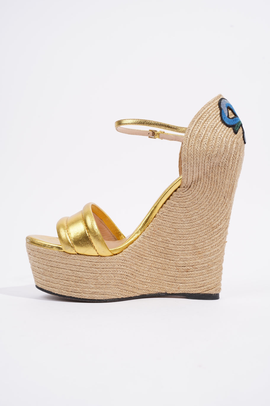 Wedge Gold Raffia EU 38.5 UK 5.5 Image 2