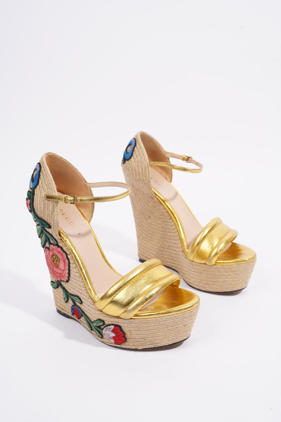 Wedge Gold Raffia EU 38.5 UK 5.5 Image 3