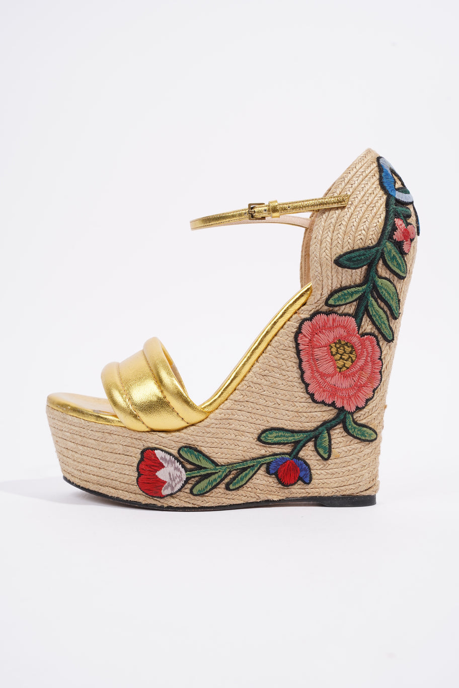 Wedge Gold Raffia EU 38.5 UK 5.5 Image 5