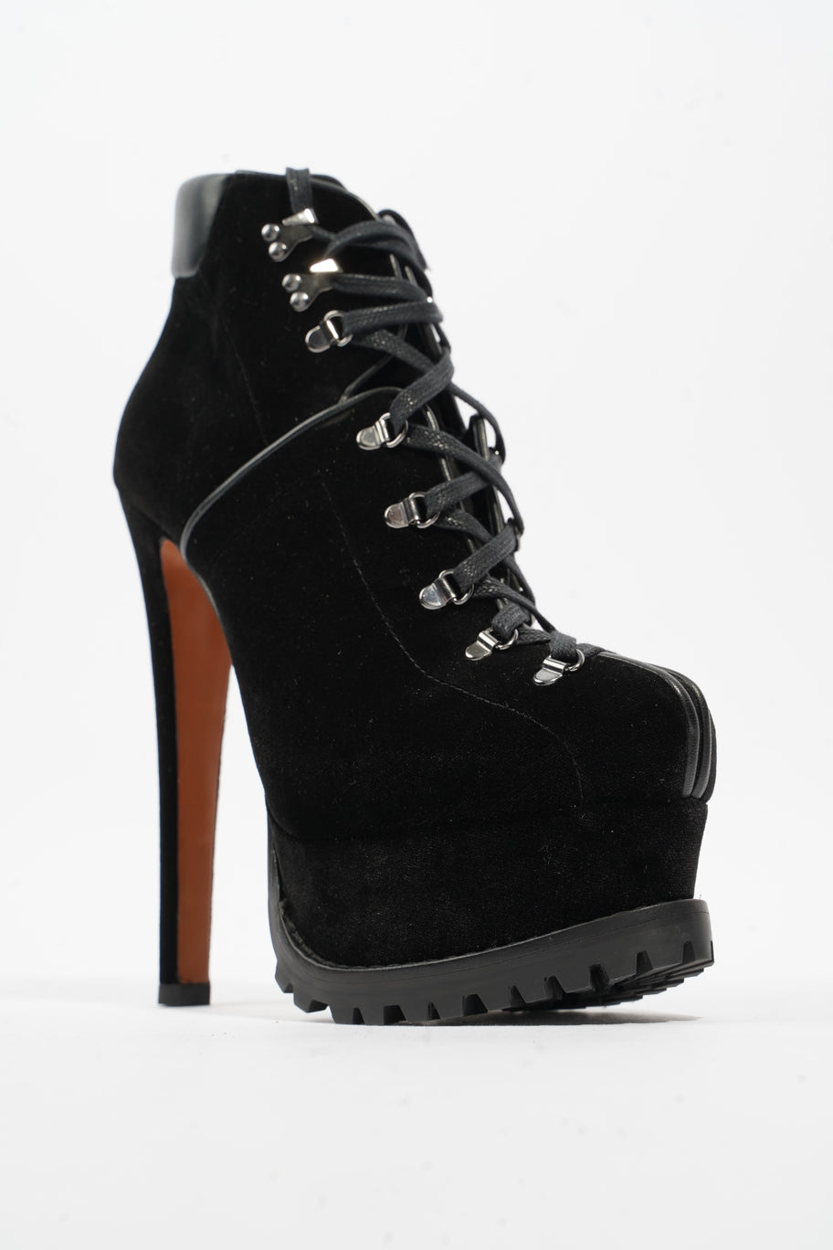 Alaia Heel Boot 160 Black Velvet EU 38 UK 5 Image 11