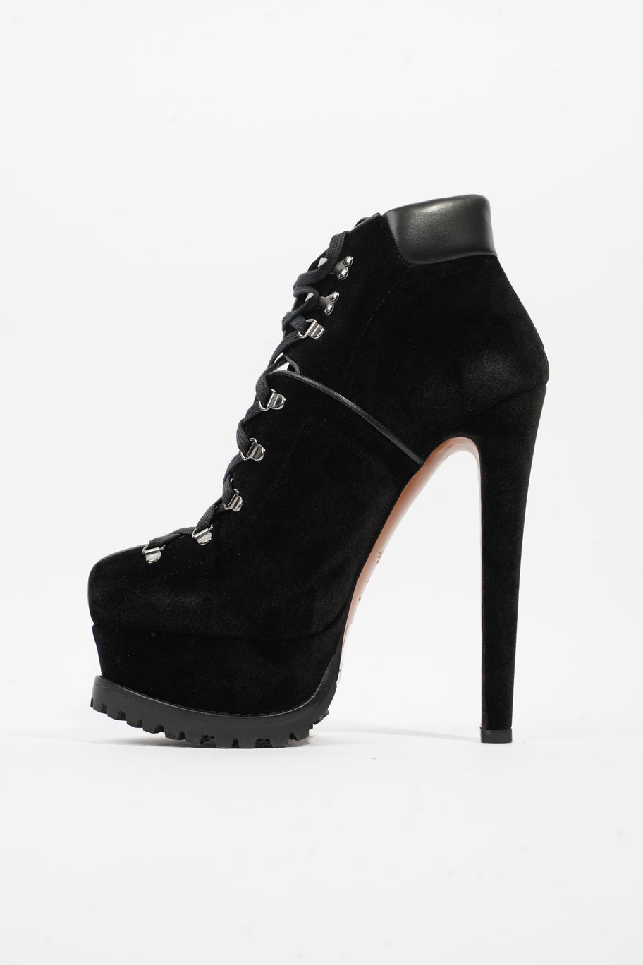 Alaia Heel Boot 160 Black Velvet EU 38 UK 5 Image 3