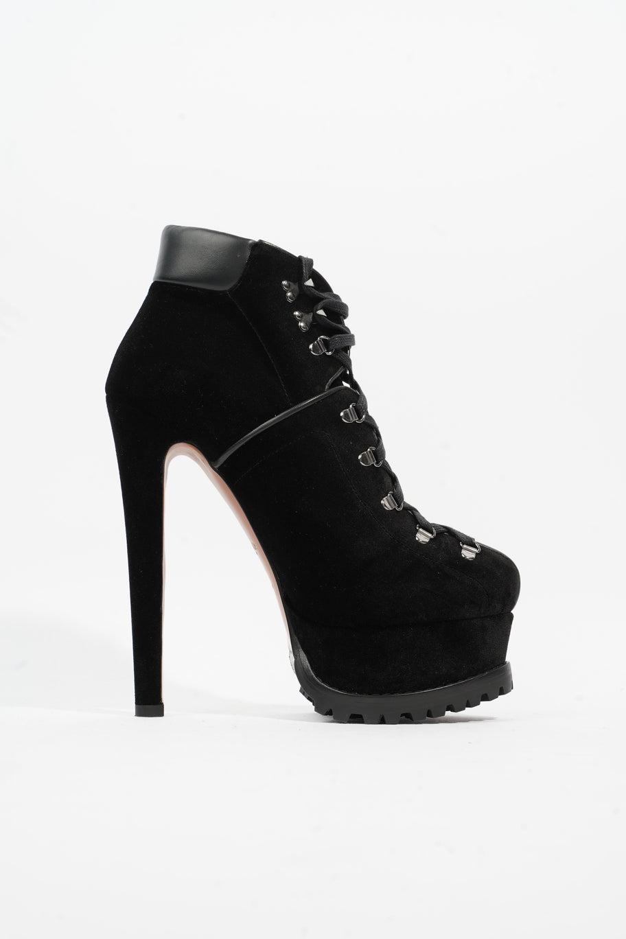 Alaia Heel Boot 160 Black Velvet EU 38 UK 5 Image 4