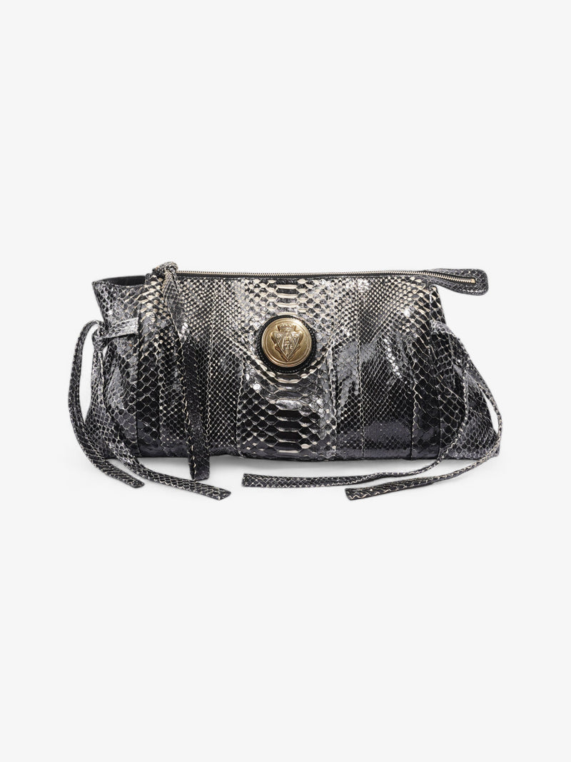  Gucci Hysteria Clutch Bag Black Python