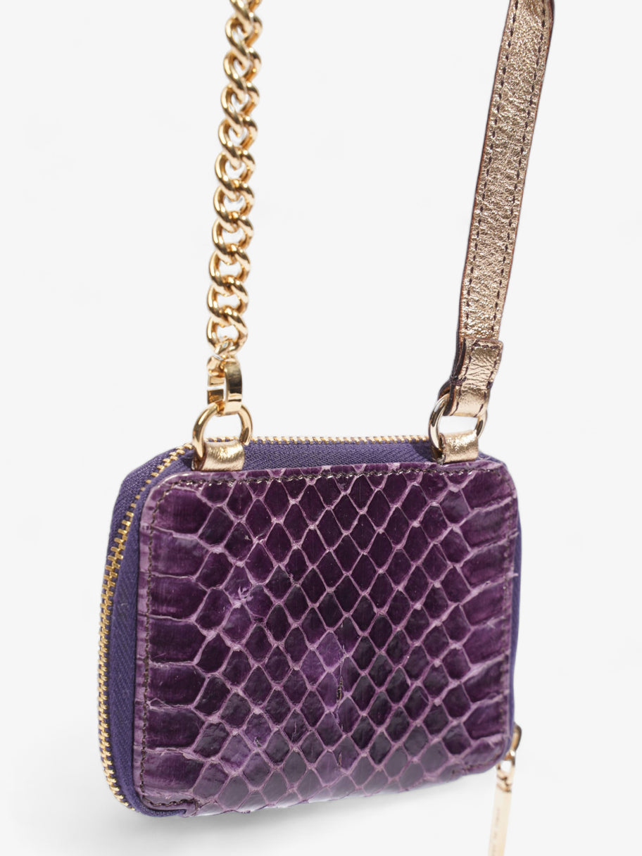 Dolce and Gabbana Coin Purse Purple Python Image 3