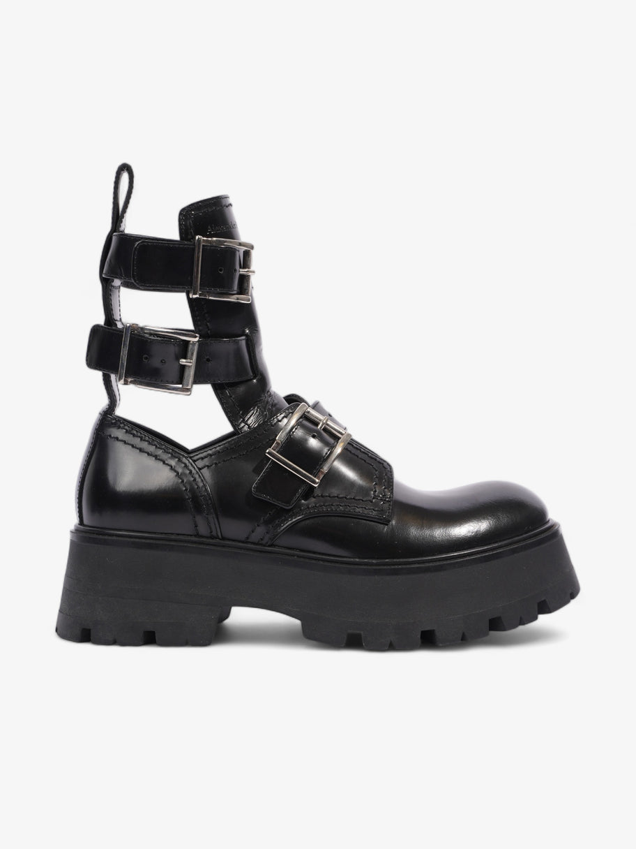 Alexander McQueen Rave Buckle Boot Black Leather EU 38 UK 5 Image 1