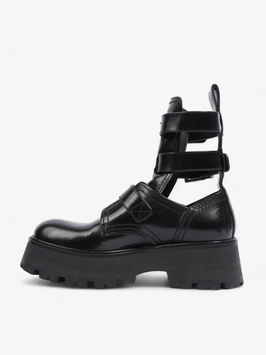 Alexander McQueen Rave Buckle Boot Black Leather EU 38 UK 5 Image 2