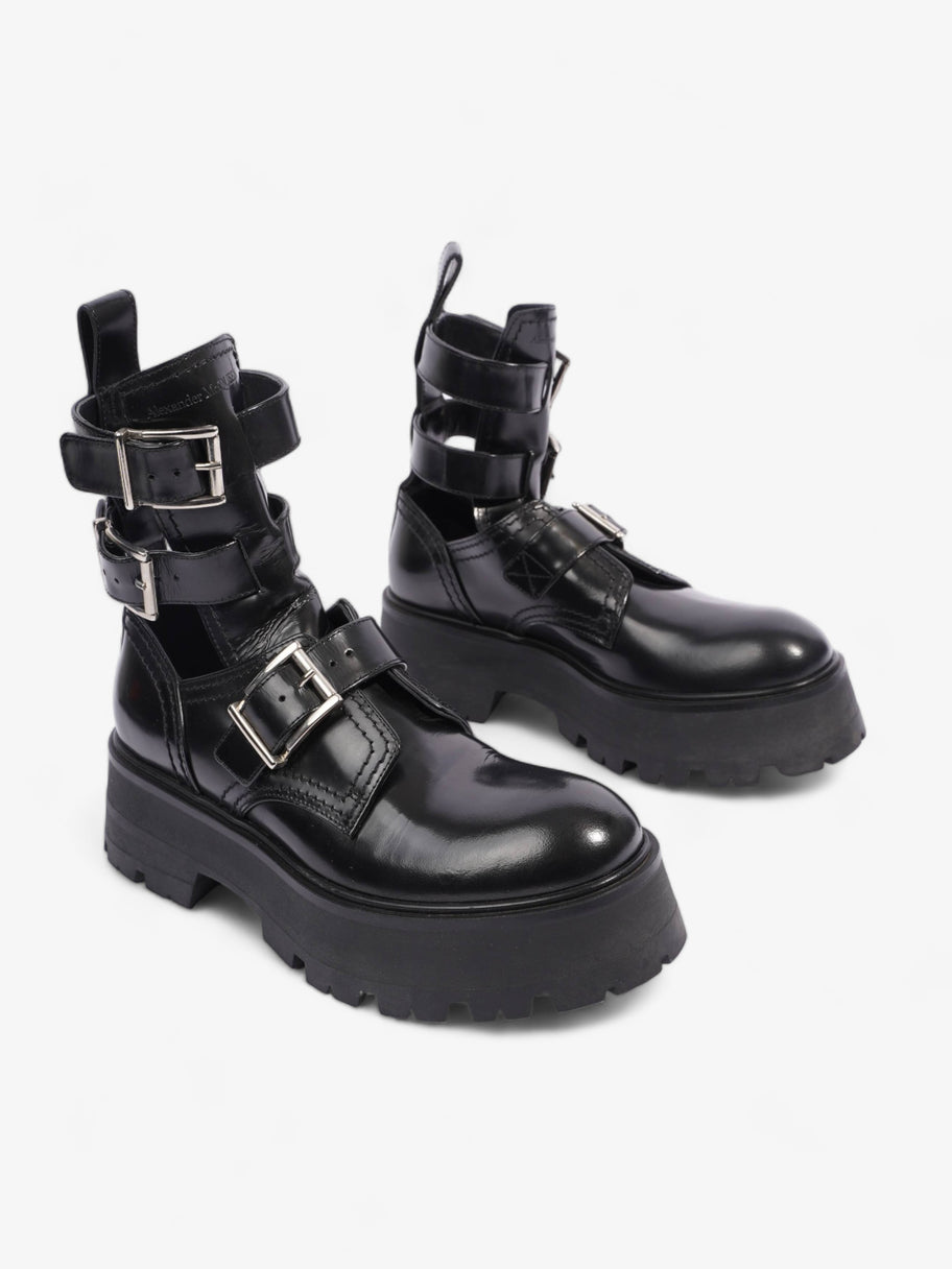 Alexander McQueen Rave Buckle Boot Black Leather EU 38 UK 5 Image 3