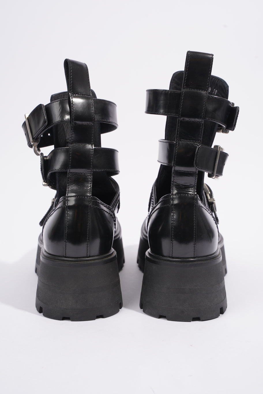 Alexander McQueen Rave Buckle Boot Black Leather EU 38 UK 5 Image 6