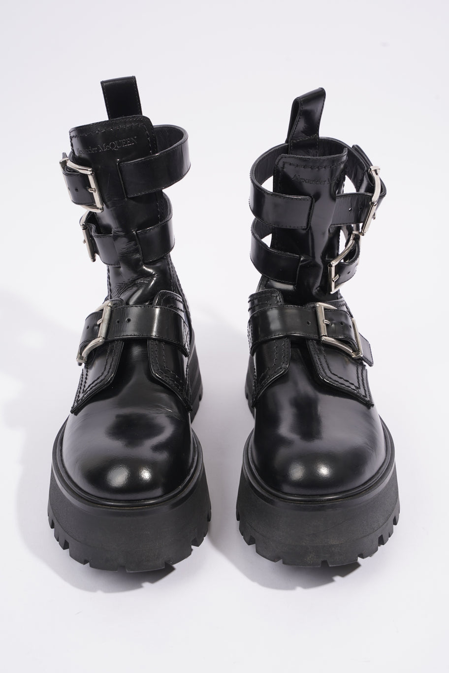 Alexander McQueen Rave Buckle Boot Black Leather EU 38 UK 5 Image 8