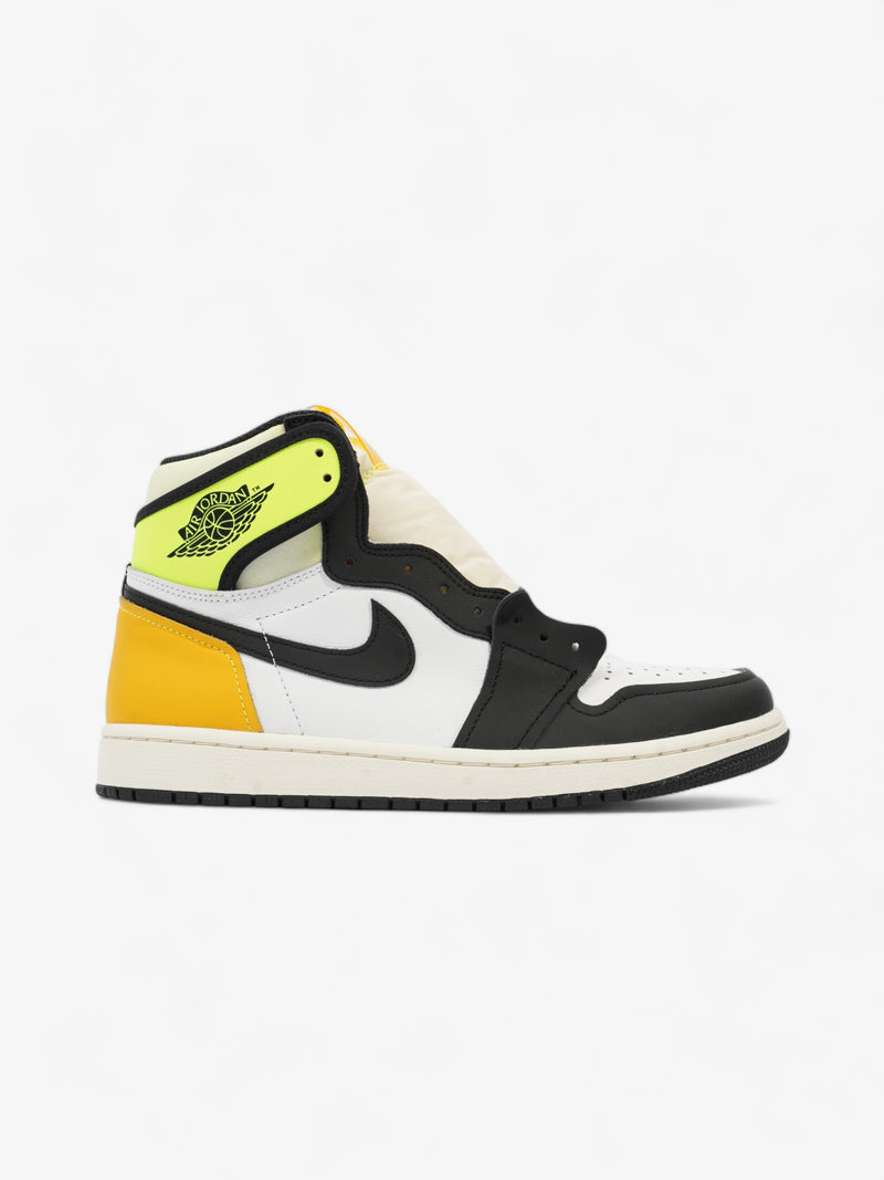  Jordan 1 Hi White / Black / Volt Leather EU 42.5 UK 8