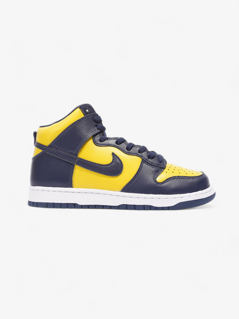  Nike Dunk Hi Michigan Varsity Maize / Midnight Navy Leather EU 42.5 UK 8