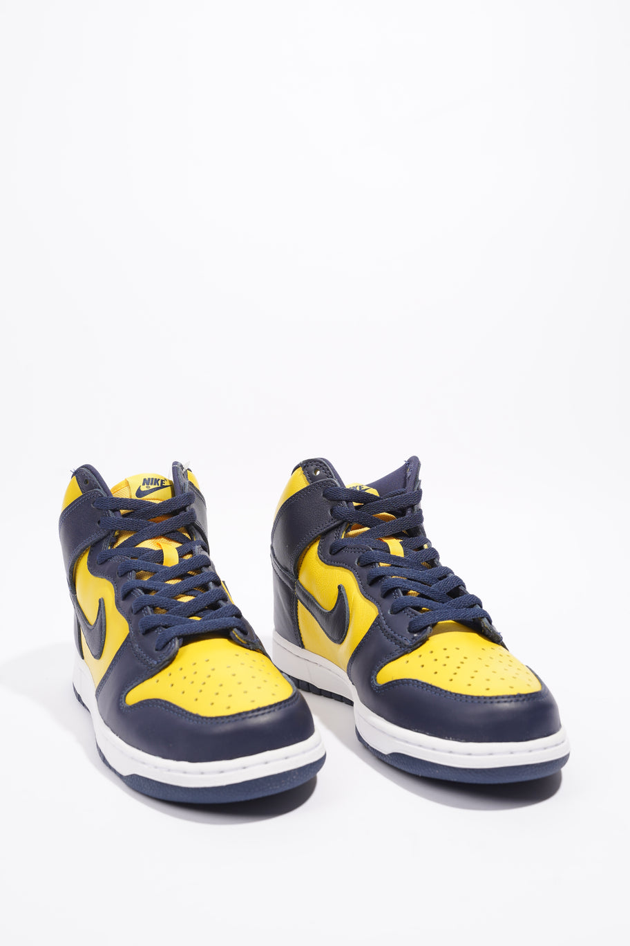 Nike Dunk Hi Michigan Varsity Maize / Midnight Navy Leather EU 42.5 UK 8 Image 2