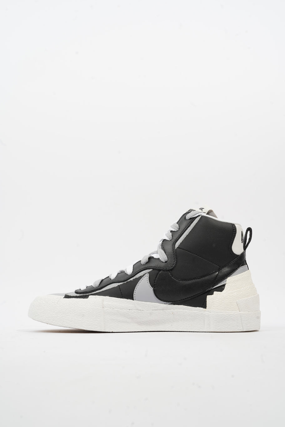 Blazer Mid Sacai Black Grey Black / Wolf Grey / White Leather EU 42.5 UK 8 Image 3