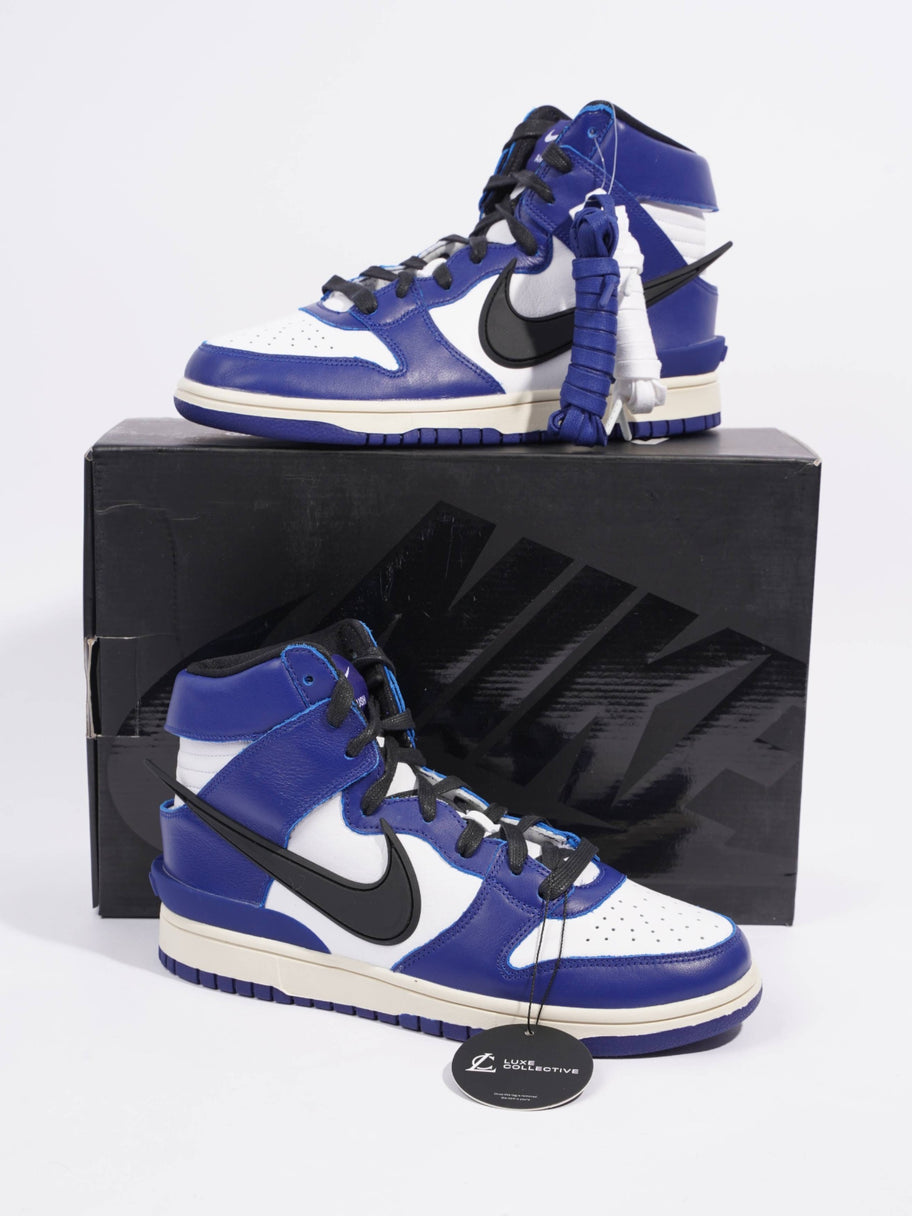 Nike x Ambush Dunk Hi Deep Royal Blue / Black / White Leather EU 42.5 UK 8 Image 10