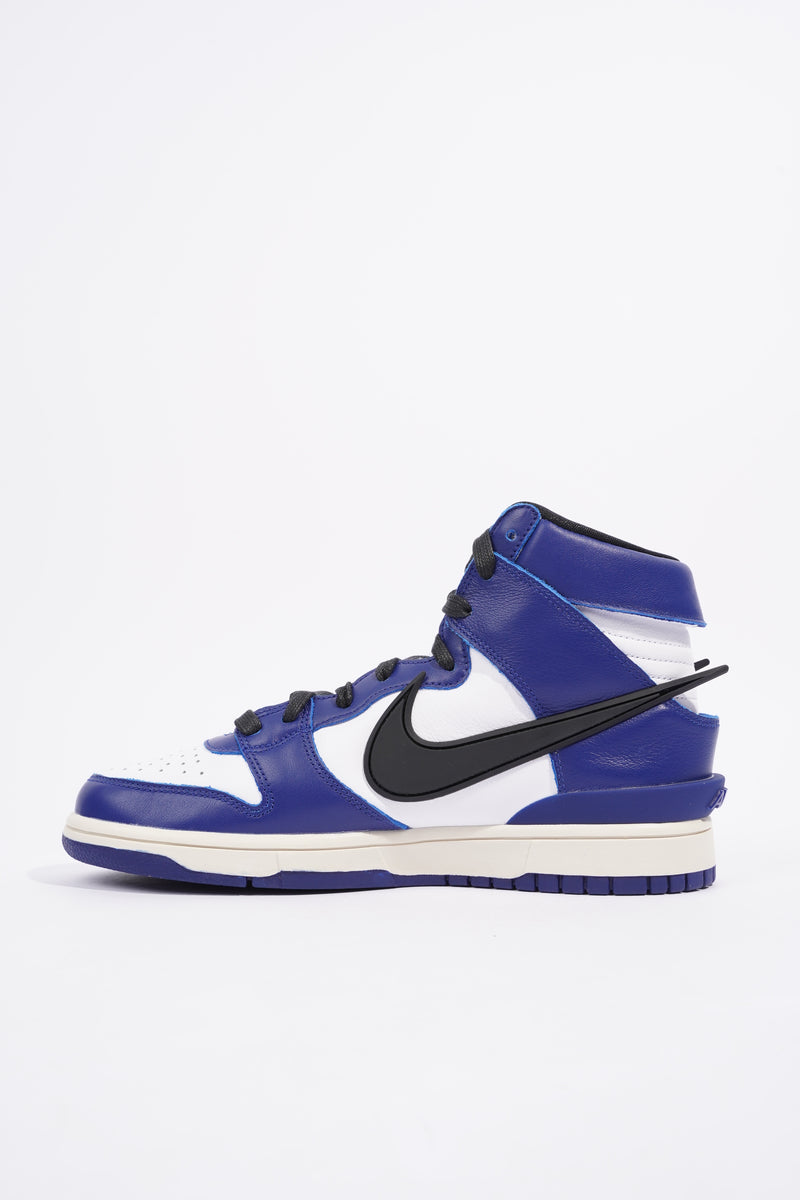  Nike x Ambush Dunk Hi Deep Royal Blue / Black / White Leather EU 42.5 UK 8