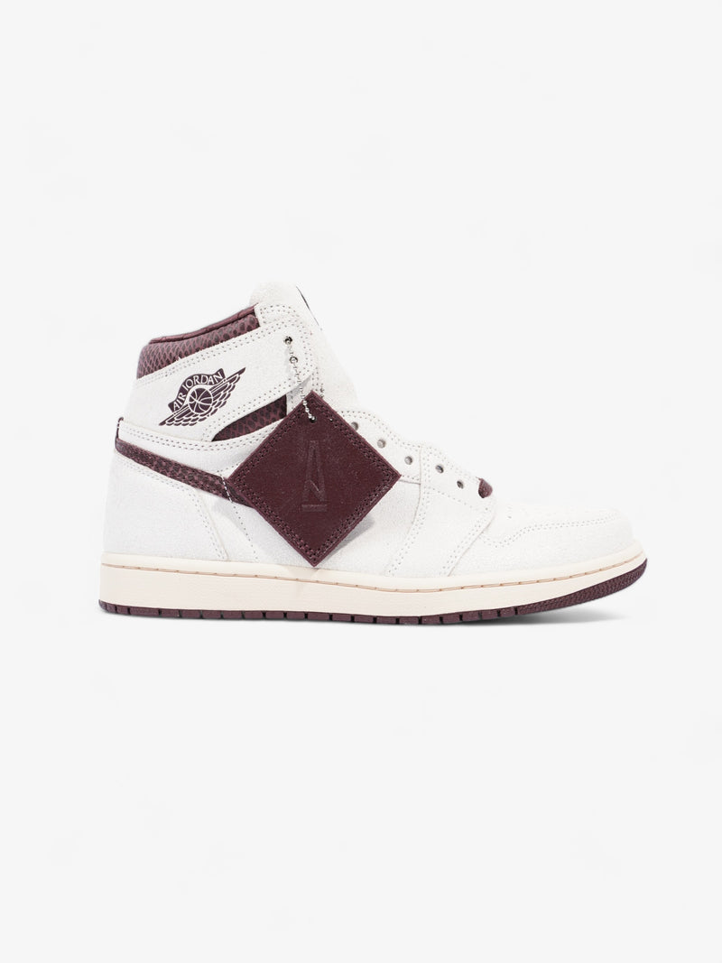  Nike Jordan 1 Retro Hi Og A Ma Maniere Sail / Burgundy Crush Leather EU 42.5 UK 8