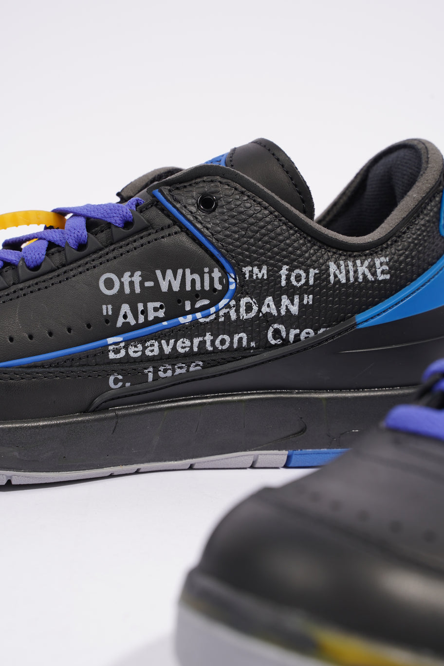 Nike x Off White Jordan 2 Retro Low Sp Off White Black / Varsity Royal Leather EU 42.5 UK 8 Image 10