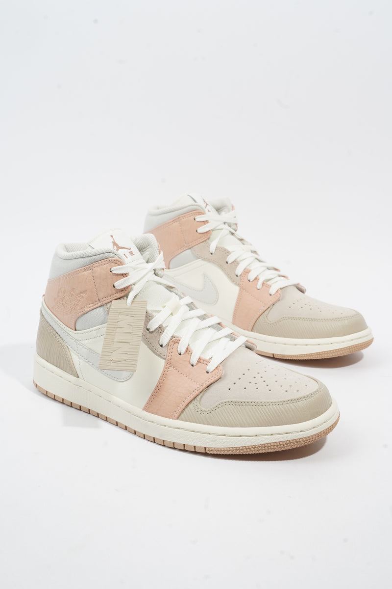  Nike Jordan 1 Mid Milan Sail / Light Bone Leather EU 43 UK 8.5