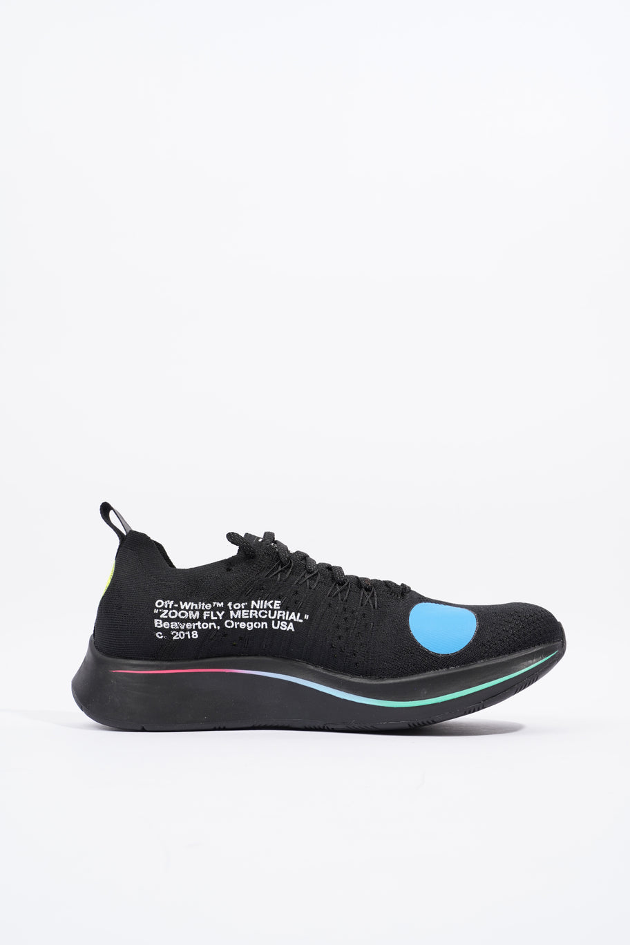 Nike x Off White Zoom Fly Mercurial Black / White Cotton EU 43 UK 8.5 Image 4