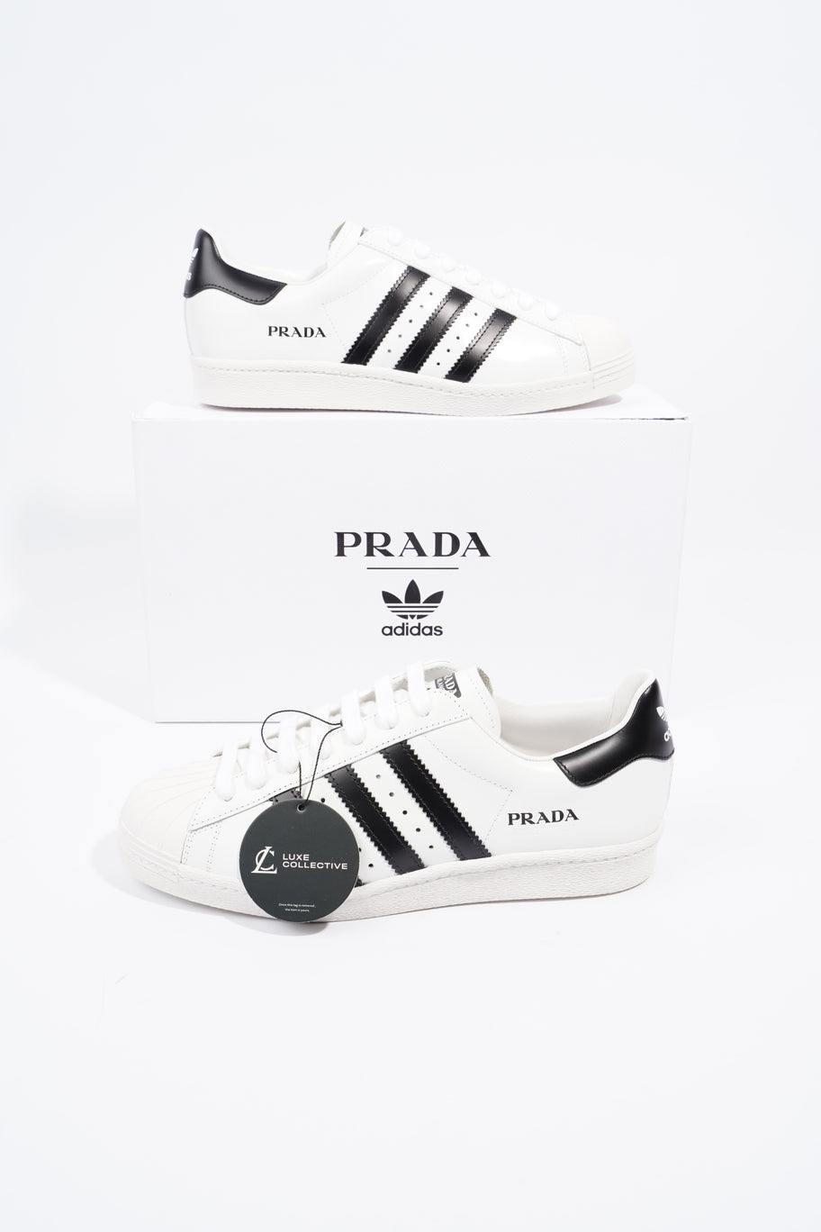 Adidas x Prada Superstar White / Black Leather EU 42.5 UK 8.5 Image 11