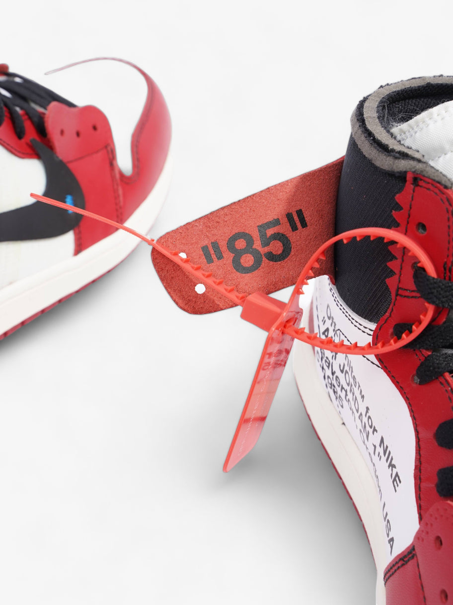 Nike x Off White Jordan 1 Chicago Off White The 10 White / Black / Varsity Red Leather EU 43 UK 8.5 Image 9