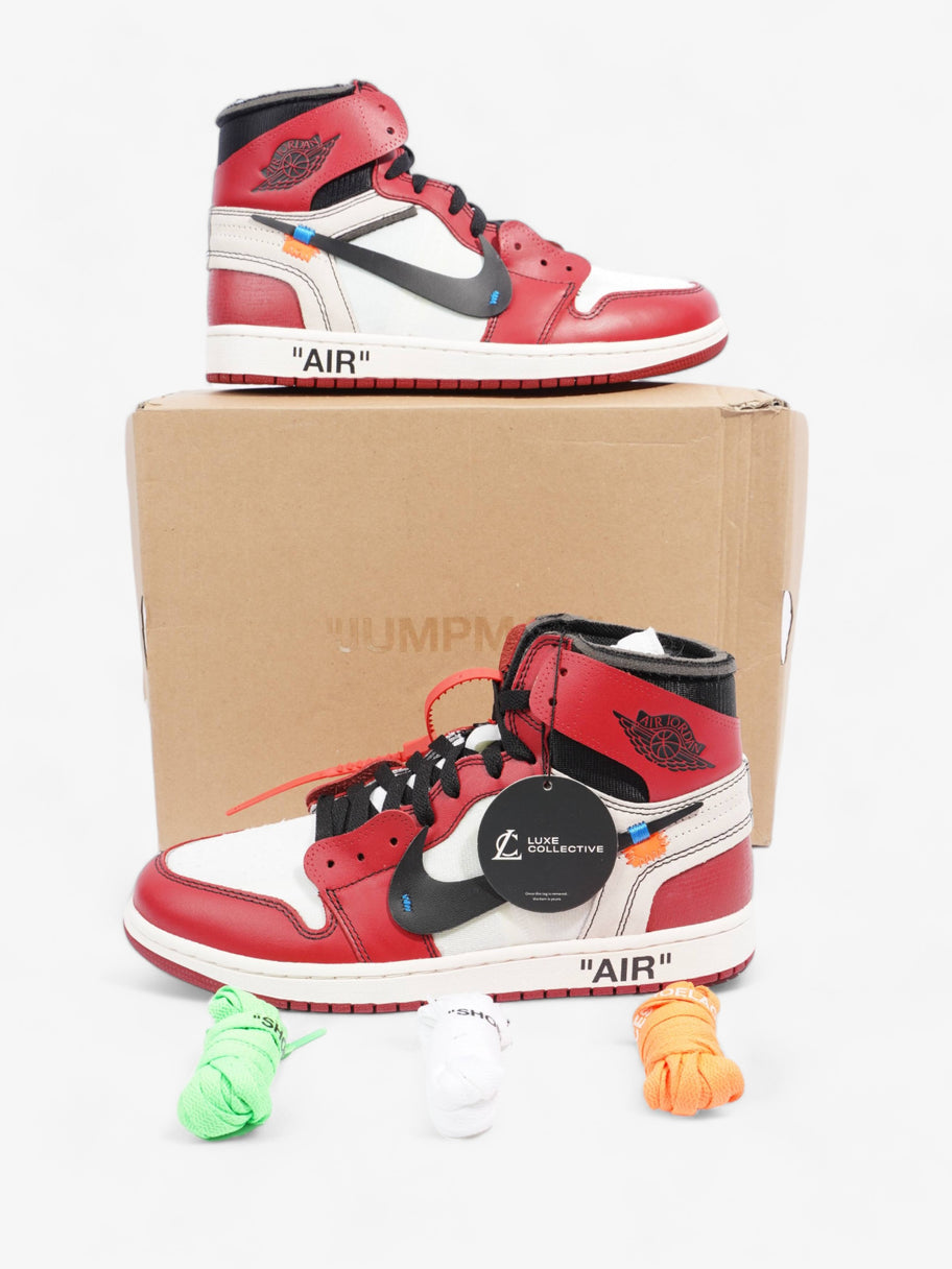 Nike x Off White Jordan 1 Chicago Off White The 10 White / Black / Varsity Red Leather EU 43 UK 8.5 Image 10