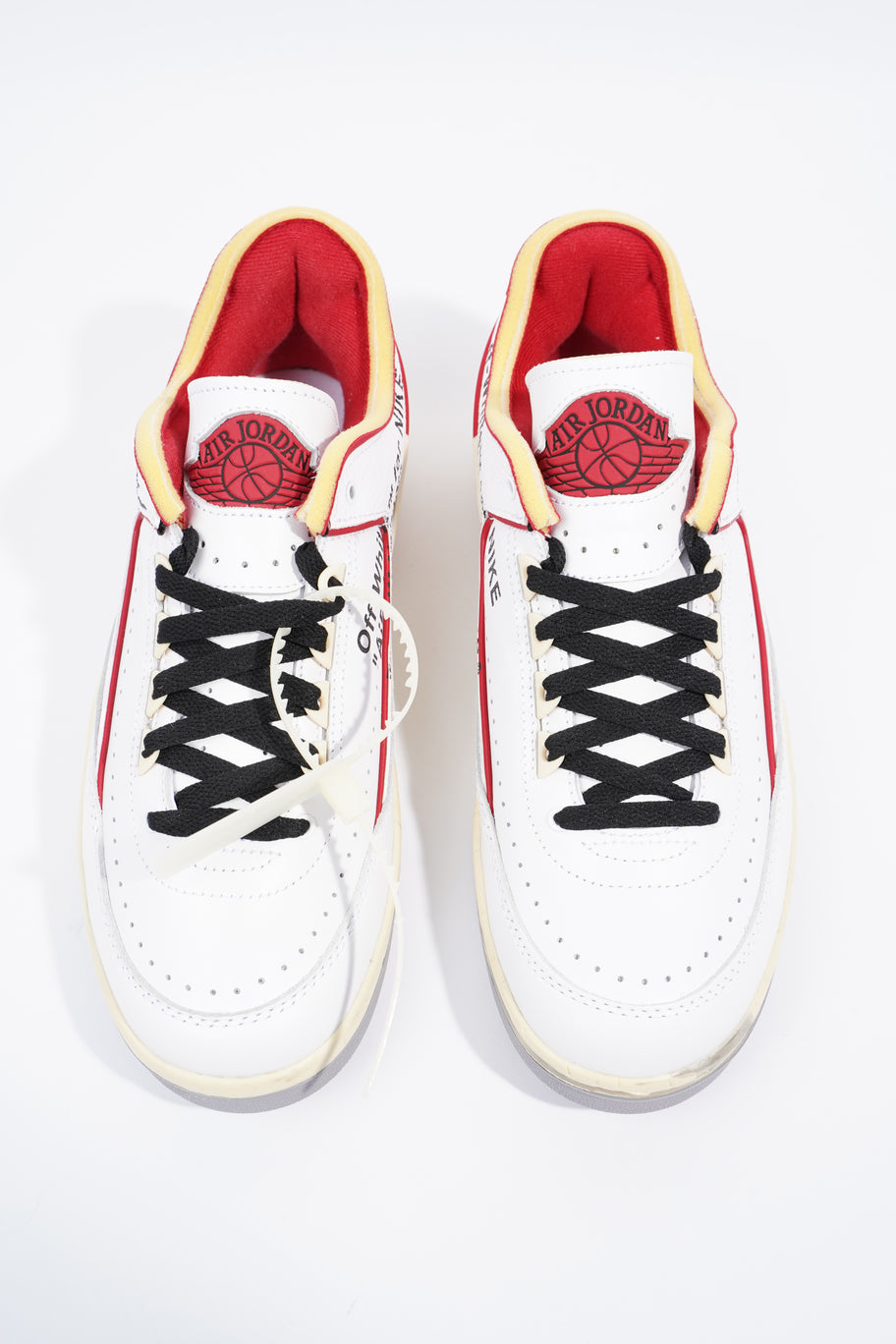 Nike x Off White Jordan 2 Retro Low Sp White / Varsity Red / Black Leather EU 42.5 UK 8 Image 8