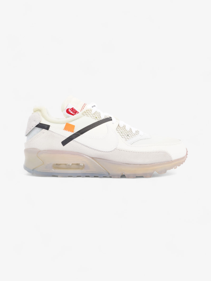  Nike x Off White Air Max 90 The 10 Sail / White Suede EU 42.5 UK 8